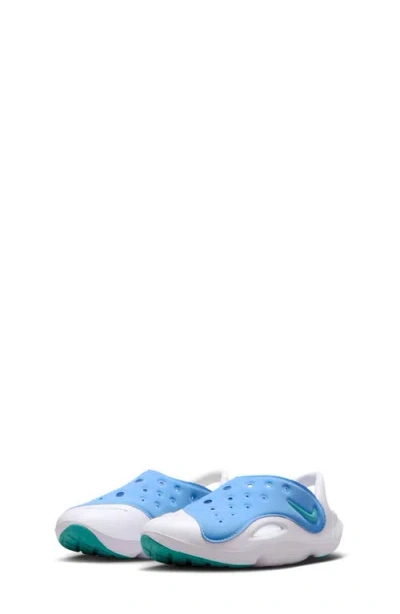 Nike Kids' Aquaswoosh Water Friendly Clog In Blue/white/dusty Cactus