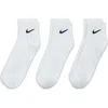 Nike Kids' Assorted 3-pack Dri-fit Everyday Cushioned Ankle Socks In White/black