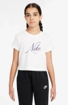 Nike Kids' Back To School Cotton Graphic T-shirt In White