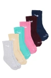 Nike Kids' Basic Swoosh Rib Crew Socks In Magic Flamingo