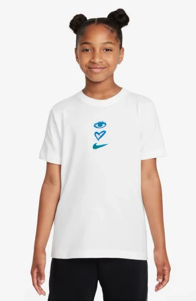 Nike Kids' Be Mine Graphic T-shirt In White