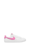 Nike Kids' Blazer Low '77 Low Top Sneaker In White/playful Pink/sail