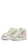 Nike Kids' Blazer Mid '77 Sneaker In White/pink/coconut Milk