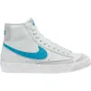 Nike Blazer Mid 77 ''white/laser Blue'' Sneakers In White/aquarius Blue/dust