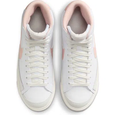 Nike Kids' Blazer Mid '77 Vintage Sneaker In White/pink/white