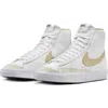 Nike Blazer Mid '77 Big Kids' Shoes In White/thunder Blue/khaki