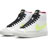 Nike Kids' Blazer Mid '77 Vintage Sneaker In White/volt/royal