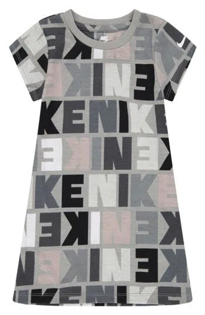 Nike Kids' Block Print T-shirt Dress In Multi