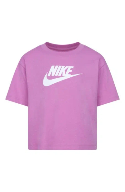 Nike Kids' Boxy Graphic T-shirt In Playful Pink