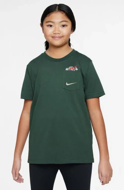 Nike Kids' Boxy Pocket Graphic T-shirt In Green