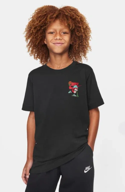 Nike Kids' Boxy Scooter Graphic T-shirt In Black