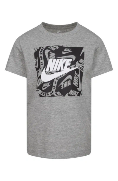 Nike Kids' Brandmark Graphic T-shirt In Dark Grey Heather