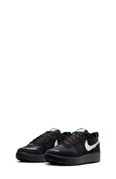 Nike Kids Black C1ty Sneakers In Black/summit White/green