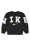 Nike Kids' Club Chenille Fleece Sweatshirt In Black