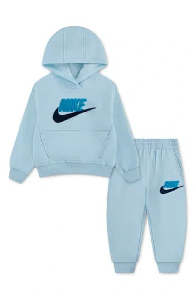 Nike Kids' Club Chenille Hoodie & Joggers Set In Blue