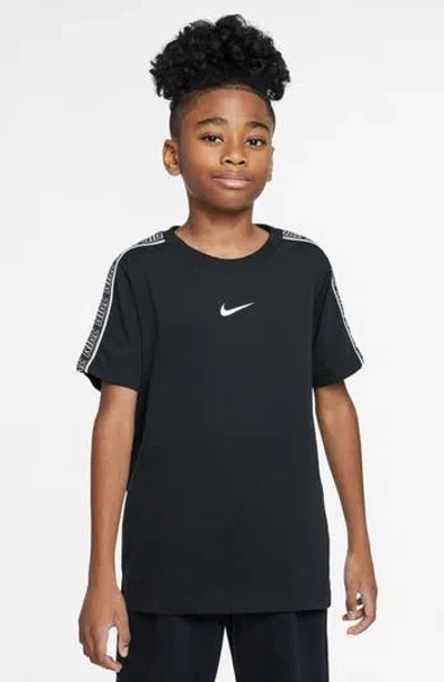Nike Kids' Club Cotton Graphic T-shirt In Black