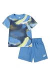 Nike Kids' Club Express Graphic T-shirt & Shorts Set In Blue