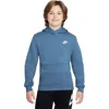 Nike Kids' Club Fleece Hoodie In Blue