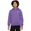 Nike Kids' Club Fleece Hoodie In Purple