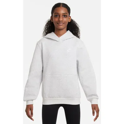 Nike Kids' Club Fleece Hoodie In White