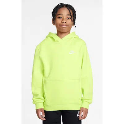 Nike Kids' Club Fleece Hoodie In Yellow