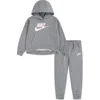 Nike Kids' Club Fleece Hoodie & Joggers Set In Gray