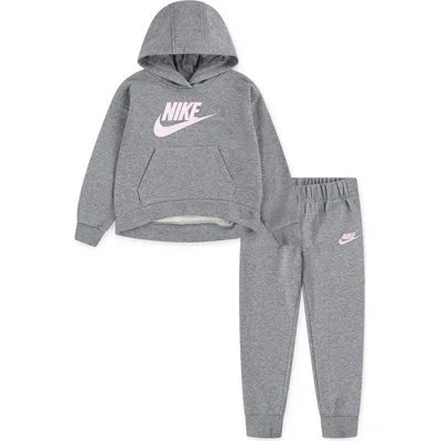 Nike Kids' Club Fleece Hoodie & Joggers Set In Gray