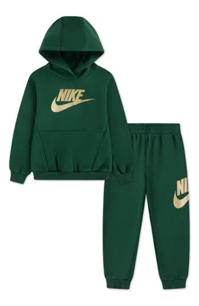 Nike Kids' Club Fleece Hoodie & Pull-on Pants Set In Green
