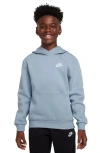 Nike Kids' Club Fleece Hoodie In Armory Blue/ White