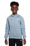 Nike Kids' Club Fleece Hoodie In Armory Blue/white