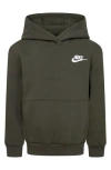 Nike Kids' Club Fleece Hoodie In Cargo Khaki
