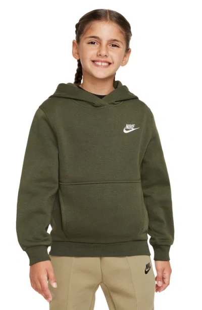 Nike Kids' Club Fleece Hoodie In Green