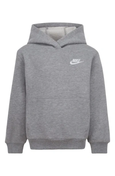 Nike Kids' Logo Hoodie In Dark Grey Heather
