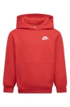 Nike Kids' Club Fleece Hoodie In University Red