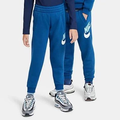 Nike Kids' Club Fleece Jogger Pants In Court Blue/white/aquarius Blue