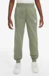 Nike Kids' Club Fleece Joggers In Oil Green/white