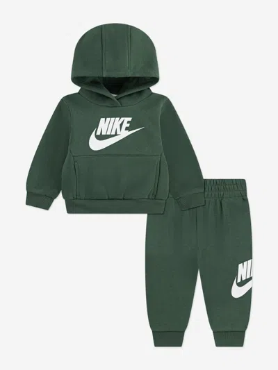 Nike Kids Club Fleece Tracksuit In Green