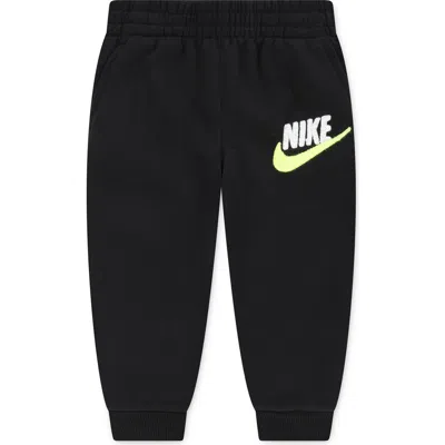 Nike Kids' Club Graphic Joggers In Black