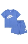 Nike Kids' Club Logo Graphic T-shirt & Shorts Set In  Polar