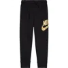 Nike Kids' Club Logo Joggers In Black/metallic Gold