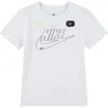 Nike Kids' Club Logo T-shirt In White