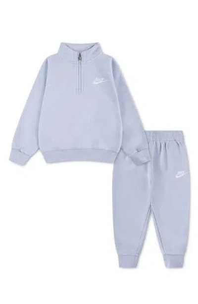 Nike Kids' Club Quarter Zip Fleece Set In Blue