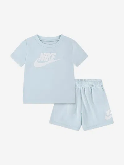 Nike Kids Club T-shirt And Shorts Set In Blue