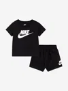 Nike Kids Club T-shirt And Shorts Set In Black