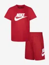 Nike Kids Club T-shirt And Shorts Set In Red