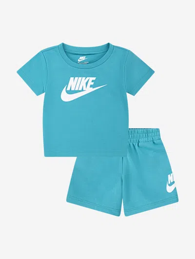 Nike Kids Club T-shirt And Shorts Set In Green