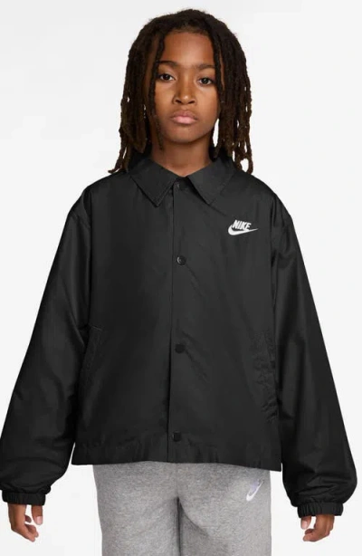 Nike Kids' Club Water Repellent Jacket In Black