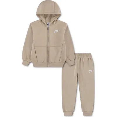 Nike Kids' Club Zip Hoodie & Joggers Set In Burgundy