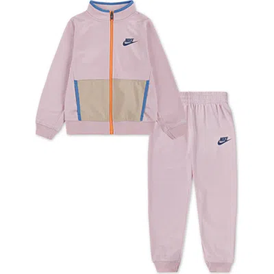 Nike Kids' Colorblock Sweat Suit Set In Pink