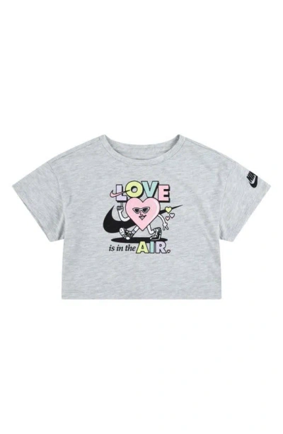Nike Kids' Cotton Graphic T-shirt In Grey Heather